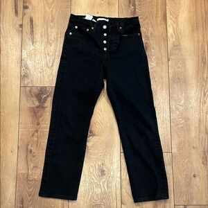 Levi's Black Wedgie Straight Jeans